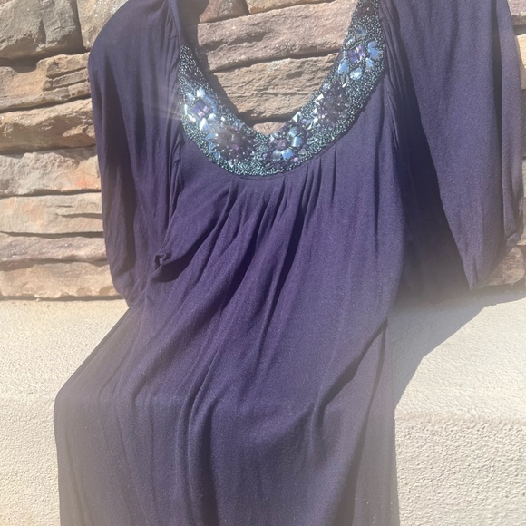 Hannah Jo purple sequence blouse size small - Picture 8 of 17